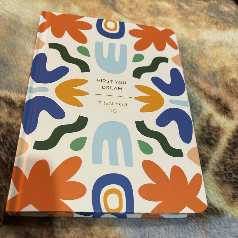 Vibrant Orange and Blue Abstract Design Planner